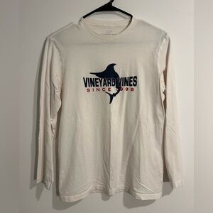 Boys Vineyard Vines Size L Long Sleeve White T-shirt
